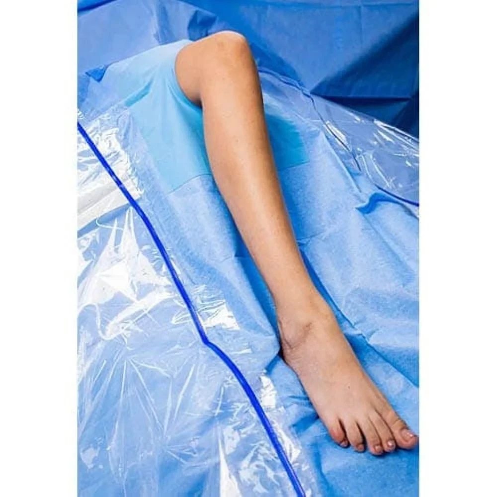 Leg U Drape Sheet with Legging, Laminated Absorbent Fabric