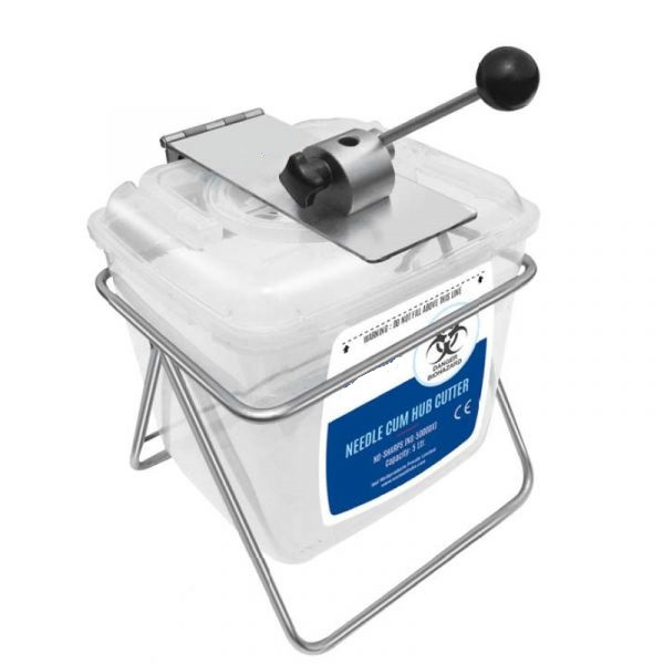 Plastic Needle Cum Hub Cutter, For Hospital ( 5LT )