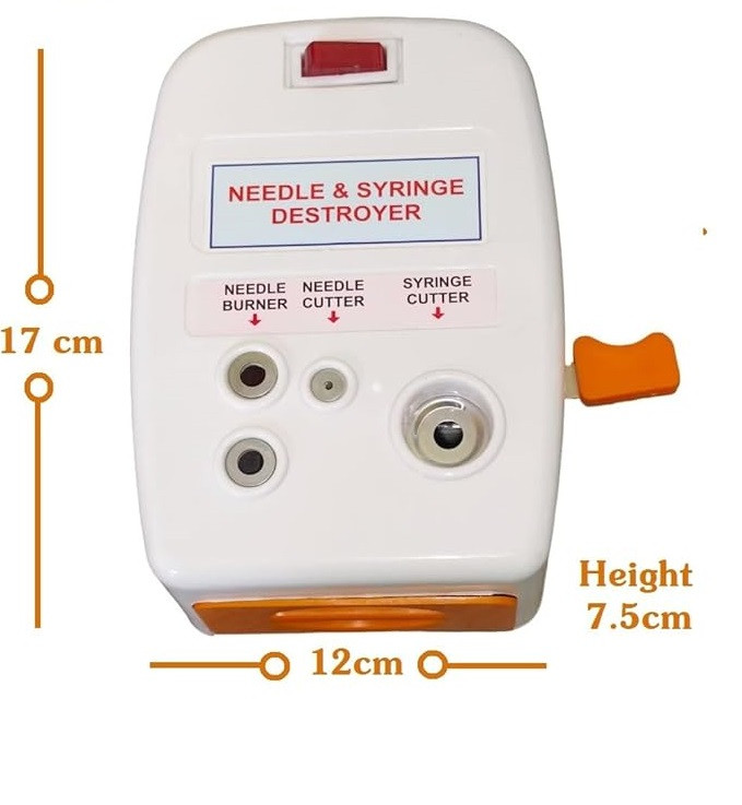 SecureMed Syringe Needle Destroyer & Cutter Plastic Body Electric
